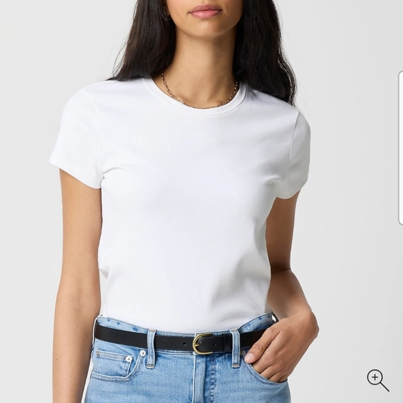 J. Crew Tops - J. Crew Womens Essential short-sleeve crewneck tee In White NWT Sz. XL